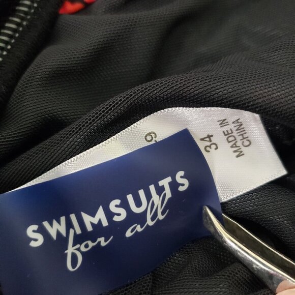 Swimsuits for All Floral Halter Swim Dress Nylon Stretch Womens Size 34 - Picture 4 of 10